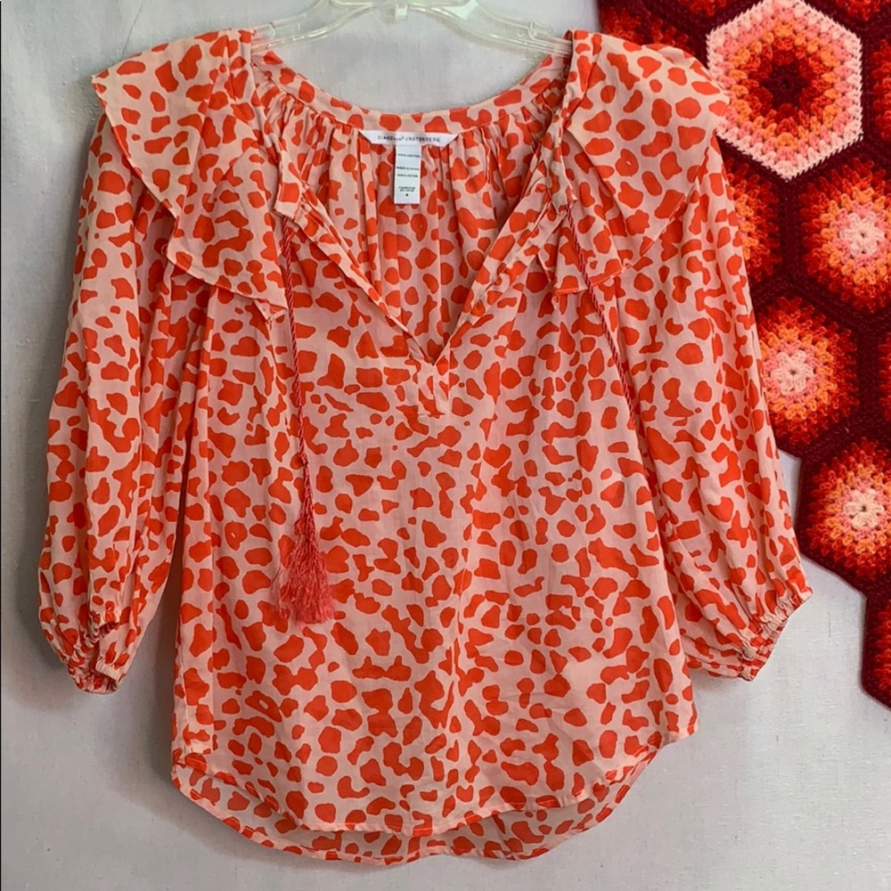 Diane Von Furstenberg cheetah blouse